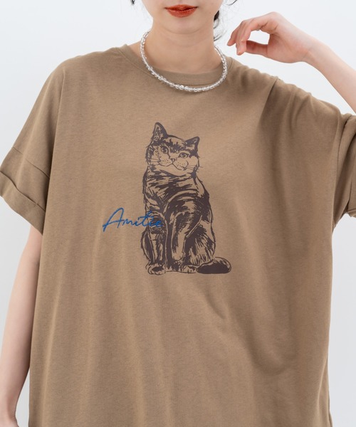 猫ちゃんTシャツセット 楽天市場】キャット 猫 プリント Tシャツ 半袖 吸汗速乾