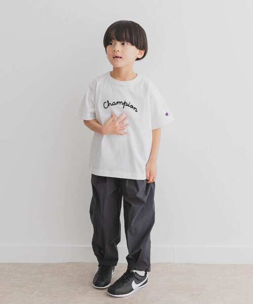 Champion（チャンピオン）の「『別注』Champion×DOOORS　チェーンステッチロゴTシャツ(KIDS)（Tシャツ/カットソー・キッズ・ベージュ系その他/オフホワイト・105/135/120）」の7枚目の写真