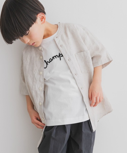 Champion（チャンピオン）の「『別注』Champion×DOOORS　チェーンステッチロゴTシャツ(KIDS)（Tシャツ/カットソー・キッズ・ベージュ系その他/オフホワイト・105/135/120）」の12枚目の写真