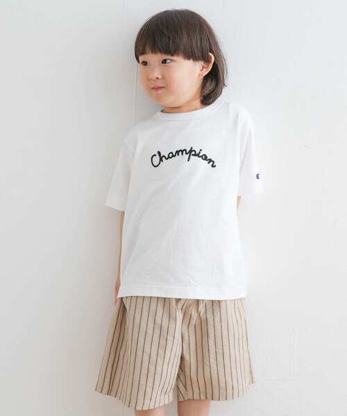 Champion（チャンピオン）の「『別注』Champion×DOOORS　チェーンステッチロゴTシャツ(KIDS)（Tシャツ/カットソー・キッズ・ベージュ系その他/オフホワイト・105/135/120）」の15枚目の写真