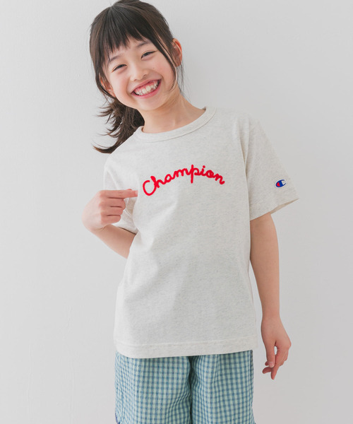 Champion（チャンピオン）の「『別注』Champion×DOOORS　チェーンステッチロゴTシャツ(KIDS)（Tシャツ/カットソー・キッズ・ベージュ系その他/オフホワイト・105/135/120）」の17枚目の写真