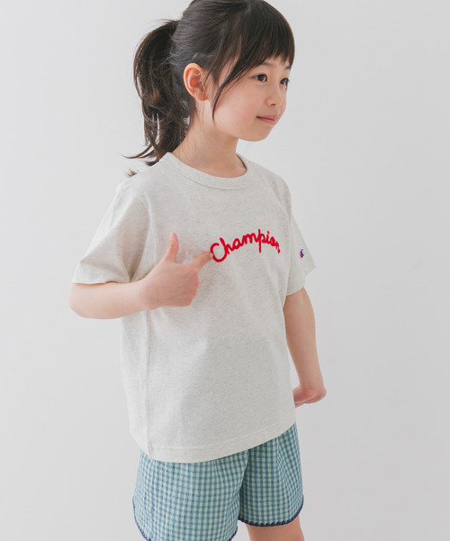 Champion（チャンピオン）の「『別注』Champion×DOOORS　チェーンステッチロゴTシャツ(KIDS)（Tシャツ/カットソー・キッズ・ベージュ系その他/オフホワイト・105/135/120）」の18枚目の写真