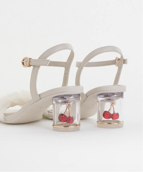 RANDA Cherry Collection チェリーヒールストラップサンダル Cherry Collection】チェリーヒールストラップサンダル