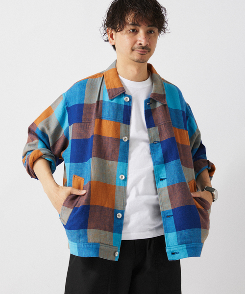 JOURNAL STANDARD relume トラッカー シャツ ブルゾン セール】European Flax / ヨーロピアン フラックス トラッカー