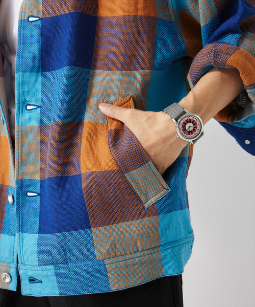 JOURNAL STANDARD relume（ジャーナルスタンダード　レリューム）の「European Flax / ヨーロピアン フラックス トラッカー シャツ ブルゾン（その他アウター・メンズ・チャコールグレー/グレー/ブラック/ネイビー/パープル・MEDIUM/LARGE）」の17枚目の写真