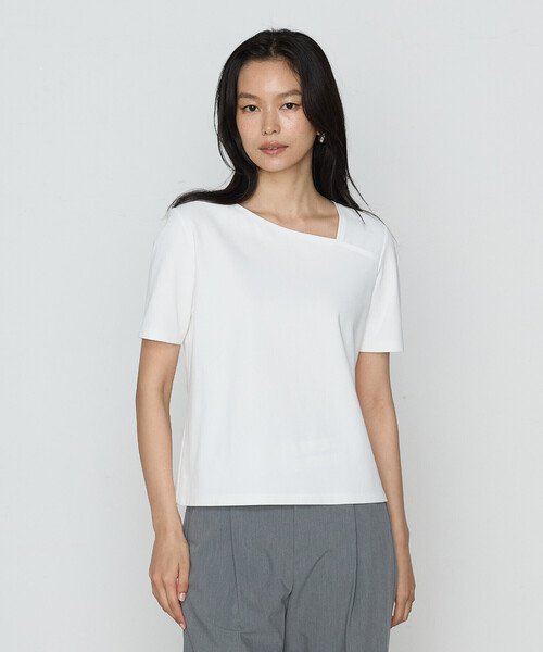 COMME CA(コムサ)の「TCポンチ カットソー(Tシャツ/カットソー・レディース・ホワイト/グレー/ブラック・9号/11号)」の1枚目の写真