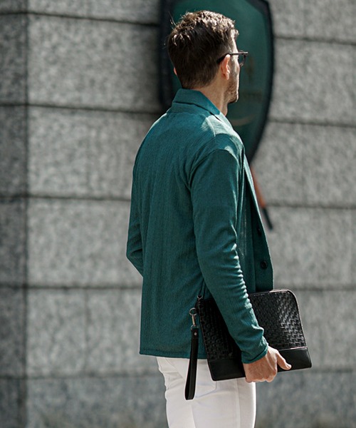 SOMEDIFF（サムディフ）の「サマーリゾートショールカーディガン メンズ 楊柳 カーデ ライトアウター 羽織 春服（カーディガン/ボレロ・メンズ・グリーン/ベージュ/ブラック・M/L/XL）」の19枚目の写真