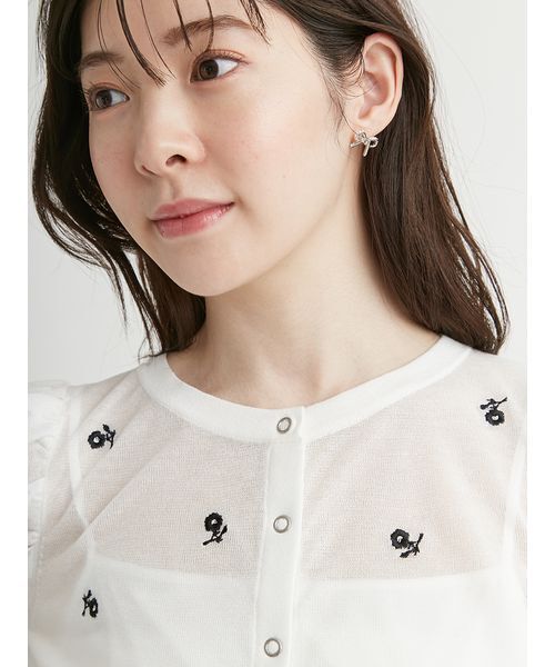 フラワーエンブロイダリーカーディガン(カーディガン/ボレロ フラワーエンブロイダリーカーディガン(カーディガン/ボレロ