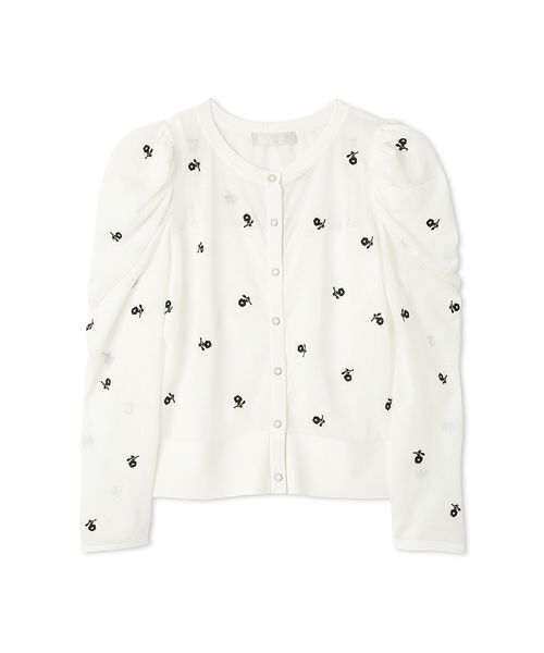 ジェリー　ETRO ホワイトカーディガン 美品♡ and myera 透けるサマーニットカーディガン〈アイボリー〉｜and