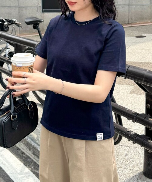 fredy emue（フレディエミュ）の「【新色追加！】ベーシック半袖Tシャツ（Tシャツ/カットソー・レディース・チャコールグレー/ライトグレー/オフホワイト/ベビーピンク/ネイビー/グレイッシュベージュ・38）」の14枚目の写真