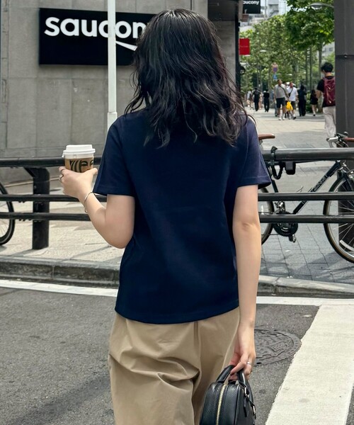 fredy emue（フレディエミュ）の「【新色追加！】ベーシック半袖Tシャツ（Tシャツ/カットソー・レディース・チャコールグレー/ライトグレー/オフホワイト/ベビーピンク/ネイビー/グレイッシュベージュ・38）」の15枚目の写真