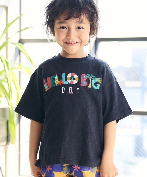 F.O.KIDS(エフオーキッズ)の「【ジュニア対応】ステッチワーク 半袖Tシャツ(Tシャツ/カットソー・キッズ・ネイビー/オフホワイト・80/90/100/110/120/130/140/150/160)」の2枚目の写真