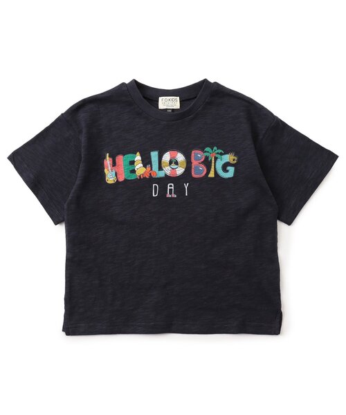 F.O.KIDS(エフオーキッズ)の「【ジュニア対応】ステッチワーク 半袖Tシャツ(Tシャツ/カットソー・キッズ・ネイビー/オフホワイト・80/90/100/110/120/130/140/150/160)」の8枚目の写真