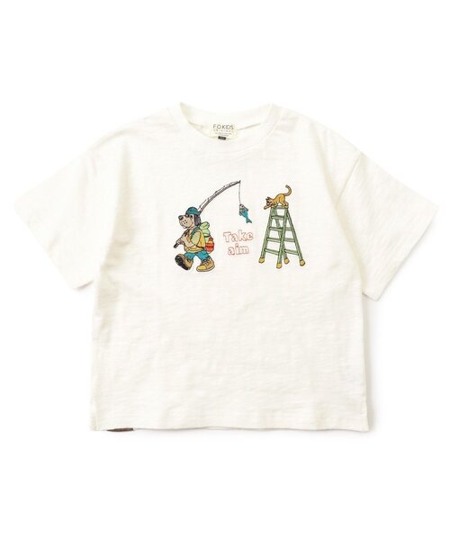 F.O.KIDS(エフオーキッズ)の「【ジュニア対応】ステッチワーク 半袖Tシャツ(Tシャツ/カットソー・キッズ・ネイビー/オフホワイト・80/90/100/110/120/130/140/150/160)」の9枚目の写真