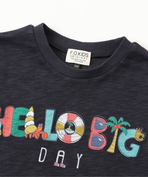 F.O.KIDS(エフオーキッズ)の「【ジュニア対応】ステッチワーク 半袖Tシャツ(Tシャツ/カットソー・キッズ・ネイビー/オフホワイト・80/90/100/110/120/130/140/150/160)」の12枚目の写真