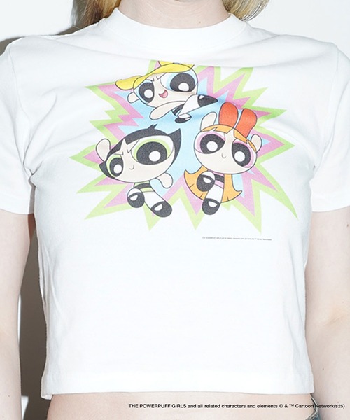 CULTURE SUPPLY（カルチャー サプライ）の「THE POWERPUFF GIRLS Tee（Tシャツ/カットソー・メンズ・ホワイト/ブラック・MEDIUM/LARGE/X-LARGE/SHORT）」の6枚目の写真