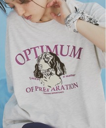 MERLOT | ドッグ相良刺繍ロゴプリントTシャツ(Tシャツ/カットソー)