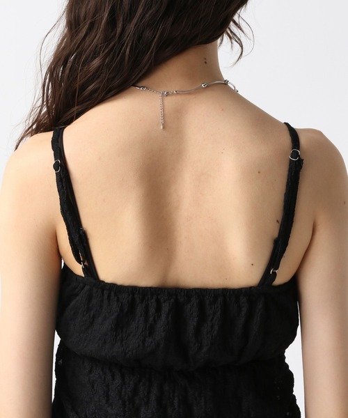 FOREVER 21（フォーエバー トゥエンティーワン）の「【2025SS】レースイレヘムキャミワンピース（ワンピース・レディース・ナチュラル/ブラック/ピンク・FREE）」の4枚目の写真