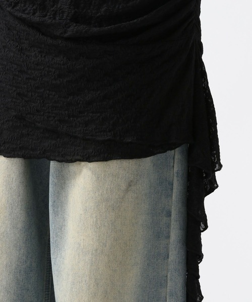 FOREVER 21（フォーエバー トゥエンティーワン）の「【2025SS】レースイレヘムキャミワンピース（ワンピース・レディース・ナチュラル/ブラック/ピンク・FREE）」の7枚目の写真