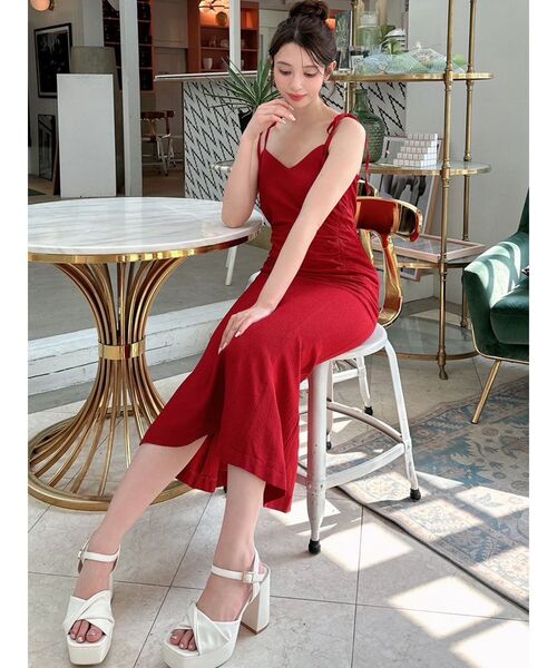 セール】ショルダーリボンマーメイドキャミワンピース（ワンピース