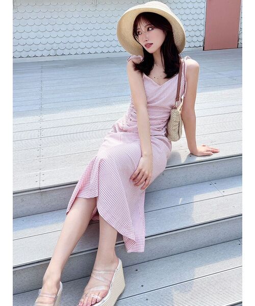 セール】ショルダーリボンマーメイドキャミワンピース（ワンピース