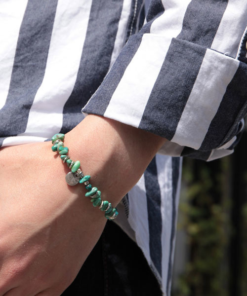 amp japan(アンプジャパン)の「Tumble Turquoise Bracelet -single-(ブレスレット・メンズ・ターコイズブルー・FREE)」の3枚目の写真