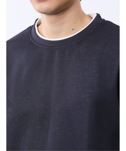 m.f.editorial(エムエフエディトリアル)の「m.f.エディトリアル メンズ ベストレイヤード風 クルーネック 半袖 Tシャツ(Tシャツ/カットソー・メンズ・ライトグレー/グレー系その他2/ネイビー・MEDIUM/LARGE/X-LARGE)」の18枚目の写真