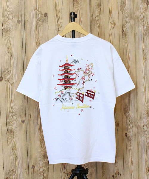 TopIsm(トップイズム)の「刺繍入り 半袖スカTシャツ(Tシャツ/カットソー・メンズ・ブラック系4/ブラック系5/ブラック系6/ブラック系1/ブラック系2/ブラック系3/ホワイト系4/ホワイト系5/ホワイト系6/ホワイト系2/ホワイト系3/ホワイト系1・XL/L/M)」の7枚目の写真
