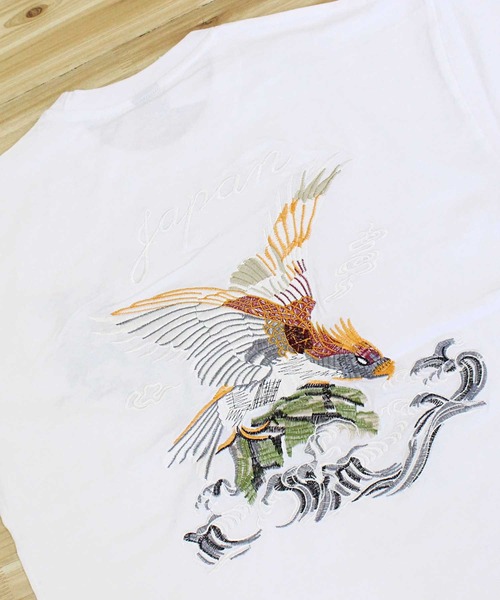 TopIsm(トップイズム)の「刺繍入り 半袖スカTシャツ(Tシャツ/カットソー・メンズ・ブラック系4/ブラック系5/ブラック系6/ブラック系1/ブラック系2/ブラック系3/ホワイト系4/ホワイト系5/ホワイト系6/ホワイト系2/ホワイト系3/ホワイト系1・XL/L/M)」の16枚目の写真