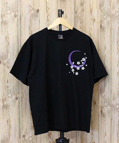 みん様 S 黒い刺繍 SALE】黒スケTシャツ | 黒染め(JET)【 刺繍 / 黒柴 / イラスト：神田
