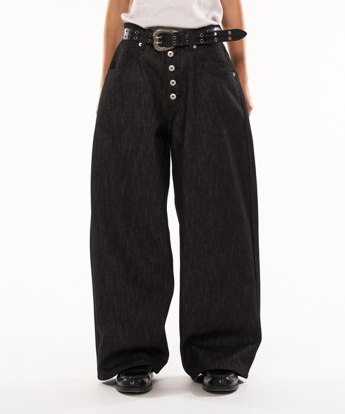 WISH FOR EVER（ウィッシュフォーエバー）の「RIGID CLASSIC CURVE DENIM / リジッドクラシックカーブデニム（デニムパンツ・メンズ・ブラック/インディゴブルー・SMALL/MEDIUM/LARGE）」の17枚目の写真