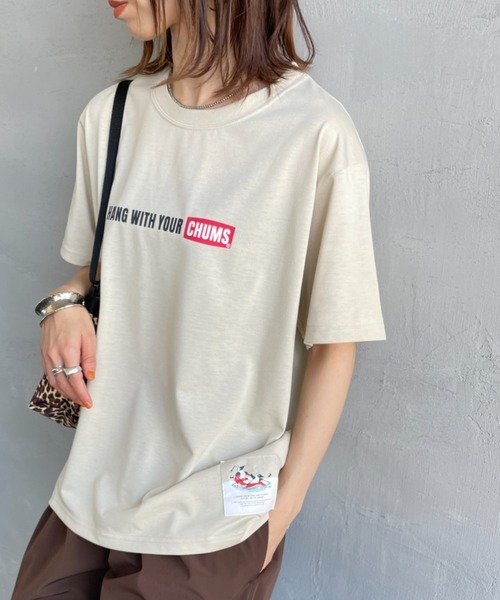 CHUMS（チャムス）の「[CHUMS/チャムス] HWYC プリントＴシャツ（Tシャツ/カットソー・レディース・ホワイト/ブラック/グレイッシュベージュ/ブルー・M/L/XL）」の3枚目の写真