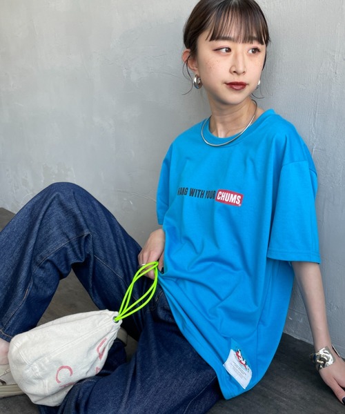 CHUMS（チャムス）の「[CHUMS/チャムス] HWYC プリントＴシャツ（Tシャツ/カットソー・レディース・ホワイト/ブラック/グレイッシュベージュ/ブルー・M/L/XL）」の4枚目の写真