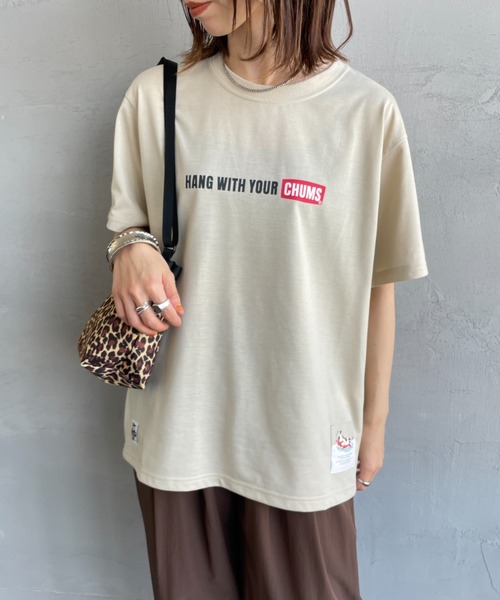 CHUMS（チャムス）の「[CHUMS/チャムス] HWYC プリントＴシャツ（Tシャツ/カットソー・レディース・ホワイト/ブラック/グレイッシュベージュ/ブルー・M/L/XL）」の7枚目の写真