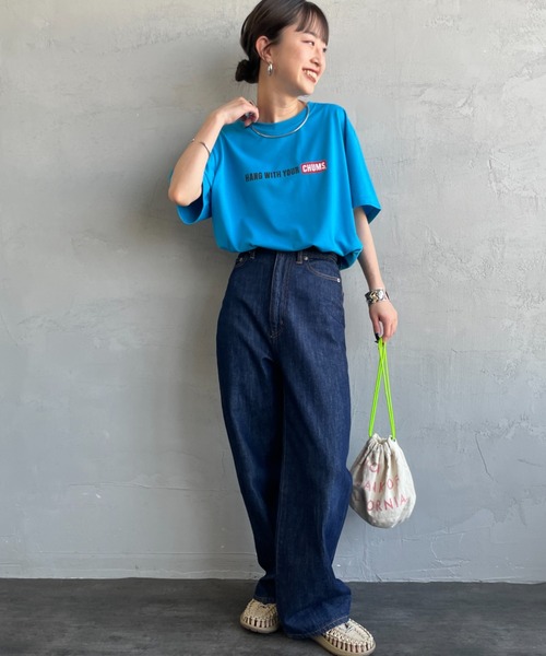CHUMS（チャムス）の「[CHUMS/チャムス] HWYC プリントＴシャツ（Tシャツ/カットソー・レディース・ホワイト/ブラック/グレイッシュベージュ/ブルー・M/L/XL）」の5枚目の写真