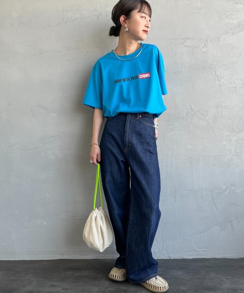 CHUMS（チャムス）の「[CHUMS/チャムス] HWYC プリントＴシャツ（Tシャツ/カットソー・レディース・ホワイト/ブラック/グレイッシュベージュ/ブルー・M/L/XL）」の16枚目の写真