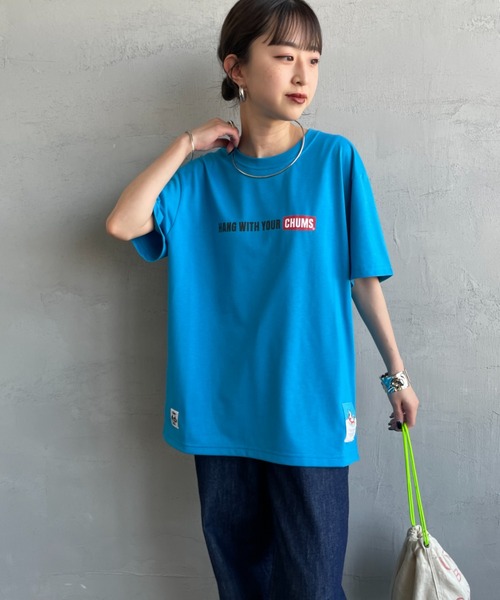 CHUMS（チャムス）の「[CHUMS/チャムス] HWYC プリントＴシャツ（Tシャツ/カットソー・レディース・ホワイト/ブラック/グレイッシュベージュ/ブルー・M/L/XL）」の18枚目の写真