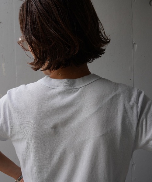 ATON(エイトン)の「ATON (エイトン) FRESCA SINGLE JERSEY/COMPACT T-SHIRT(Tシャツ/カットソー・レディース・ホワイト/モスグリーン/ベージュ/ピンク系その他3/ブルー系その他3・2)」の9枚目の写真