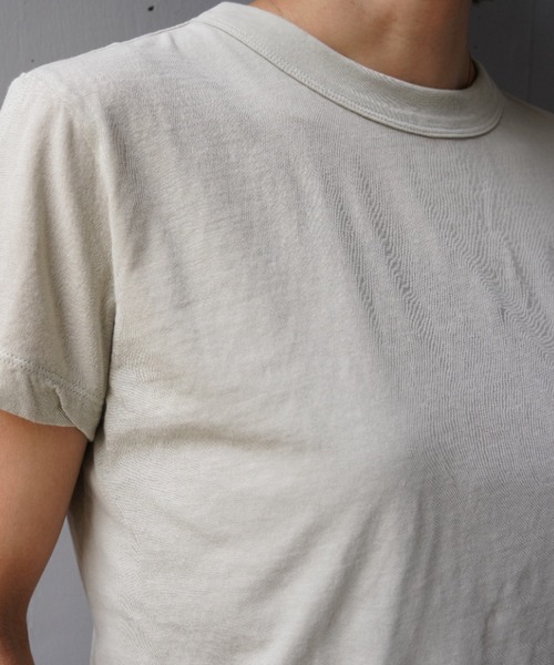 ATON(エイトン)の「ATON (エイトン) FRESCA SINGLE JERSEY/COMPACT T-SHIRT(Tシャツ/カットソー・レディース・ホワイト/モスグリーン/ベージュ/ピンク系その他3/ブルー系その他3・2)」の13枚目の写真