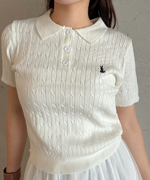 KITH ケーブルニット ポロシャツ XXL グレー imgrc0099835356.jpg
