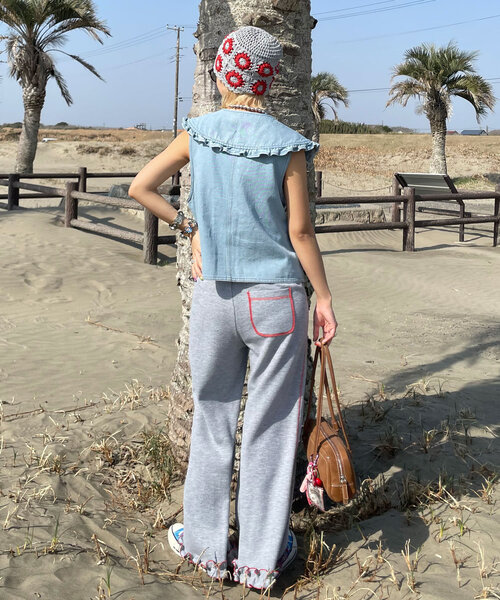 HELLO.SANFRANCISCO(ハローサンフランシスコ)の「【HELLO.SANFRANCISCO/ハローサンフランシスコ】襟取り外しデニムベスト(ベスト・レディース・サックスブルー・ONE SIZE)」の8枚目の写真