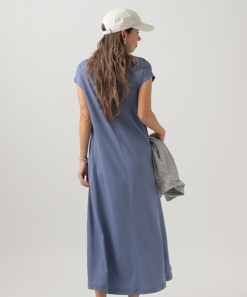 BAYFLOW（ベイフロー）の「[しなやかな肌触り]シルケットロゴワンピース（ワンピース・レディース・チャコール/ベージュ/ブルー・FREE）」の12枚目の写真