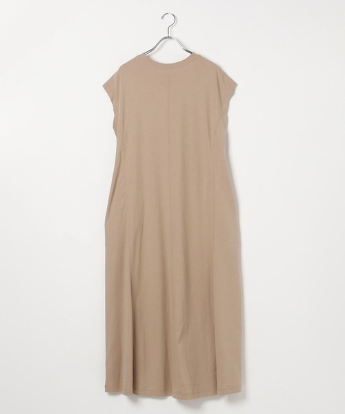BAYFLOW（ベイフロー）の「[しなやかな肌触り]シルケットロゴワンピース（ワンピース・レディース・チャコール/ベージュ/ブルー・FREE）」の16枚目の写真