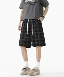 ルーズシルエットチェック柄ショートパンツ