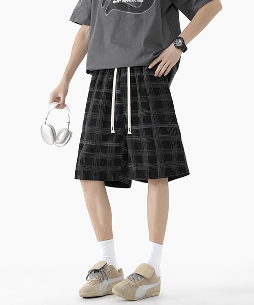 Ressaca（レサーカ）の「ルーズシルエットチェック柄ショートパンツ（その他パンツ・メンズ・ブラック/グレー・M/L/XL）」の8枚目の写真