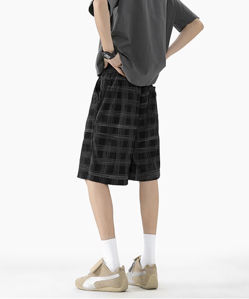 Ressaca（レサーカ）の「ルーズシルエットチェック柄ショートパンツ（その他パンツ・メンズ・ブラック/グレー・M/L/XL）」の15枚目の写真