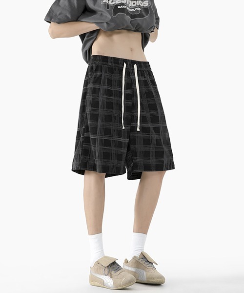 Ressaca（レサーカ）の「ルーズシルエットチェック柄ショートパンツ（その他パンツ・メンズ・ブラック/グレー・M/L/XL）」の13枚目の写真