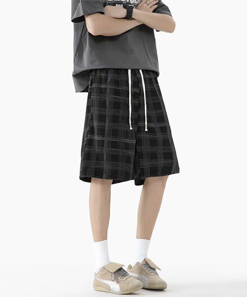 Ressaca（レサーカ）の「ルーズシルエットチェック柄ショートパンツ（その他パンツ・メンズ・ブラック/グレー・M/L/XL）」の10枚目の写真