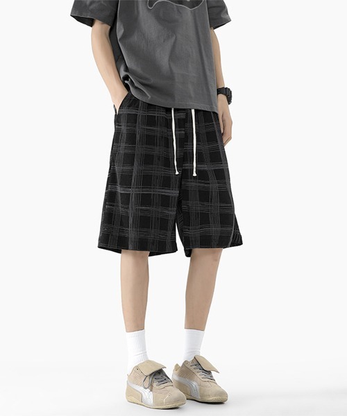 Ressaca（レサーカ）の「ルーズシルエットチェック柄ショートパンツ（その他パンツ・メンズ・ブラック/グレー・M/L/XL）」の11枚目の写真