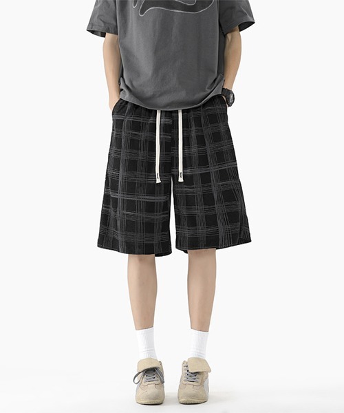 Ressaca（レサーカ）の「ルーズシルエットチェック柄ショートパンツ（その他パンツ・メンズ・ブラック/グレー・M/L/XL）」の7枚目の写真
